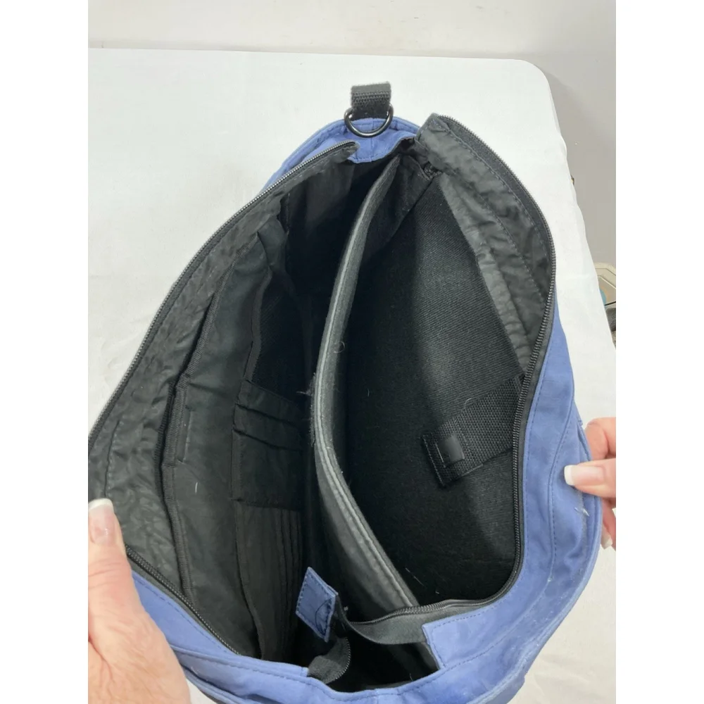 Hex Laptop/tablet Padded Case Blue Canvas Pockets Handheld Strap